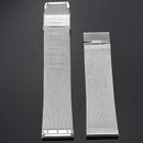 18/20/22/24mm Silver Stainless Steel Mesh Net Watch Band