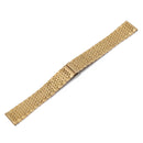 18mm Black Silver Gold Stainless Steel Solid Nine Bead Watch Band