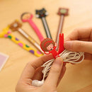 2Pcs Storage Wrap Cable Wire Tidy USB Earphone Winder Sawtooth Organizer Office School Holder