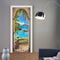 3D Sea Balcony Arch Door Wall Sticker Self-adhesive Mural Photo Wall Decal