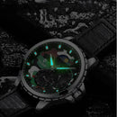 TEVISE T815 Military Style Calendar Automatic Mechanical Watch Leather Strap Men Watch