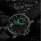 TEVISE T815 Military Style Calendar Automatic Mechanical Watch Leather Strap Men Watch