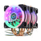 4Pin Three Fans 4-Heatpipes Colorful Backlit CPU Cooling Fan Cooler Heatsink For Intel AMD