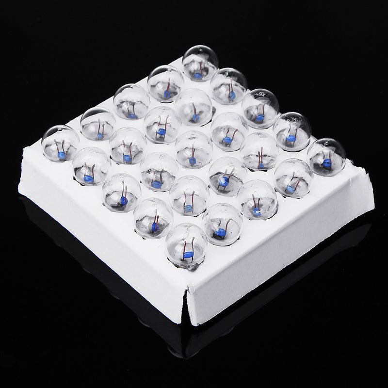 50Pcs/Box 2.5V Miniature Mini Light Bulb Lamp Screw Bulb Physical Experiment Model Student Teaching