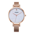 RUIMAS 523 Fashion Women Watch Light Luxury Hardlex Mirror Stainless Steel Strap Quartz Watch