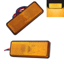 2pc 12V LED Rectangle Reflector Turn Signal Tail Brake Light For Motorcycle Truck Dirt Bike Universal