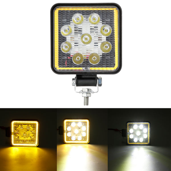 10V-30V 12V 100W LED Work Light 6500K with Aperture Driving Fog Lamp Off-road Roof Engineering Car Motorcycle SUV