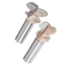 Drillpro 1/2 Inch Shank Wood Double Finger Router Bit Woodworking 2 Flutes Milling Cutter