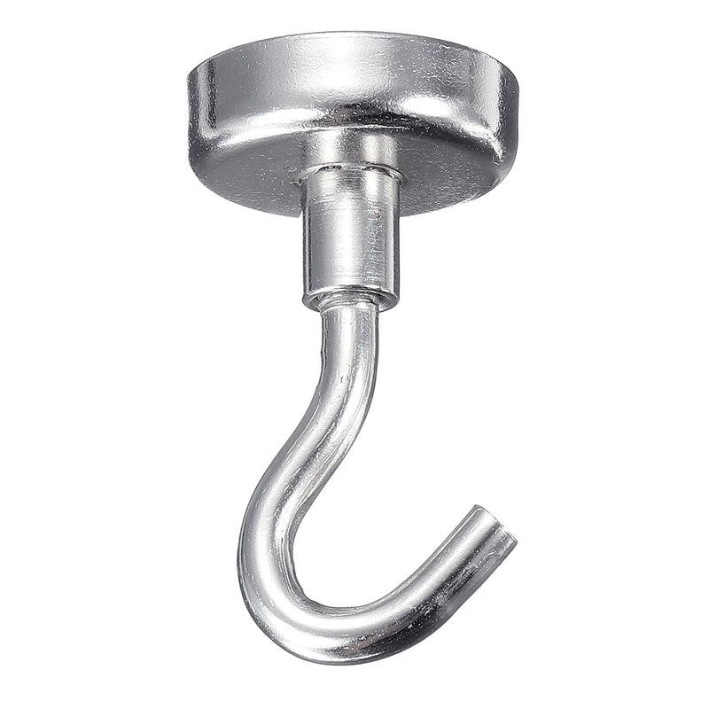 6pcs 25mm Rare Earth Neodymium Magnet 22kg Magnetic Hanging Hooks Holder