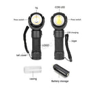 Rechargeable T6+COB LED Work Light Magnetic Torch Flashlight USB Lamp+18650