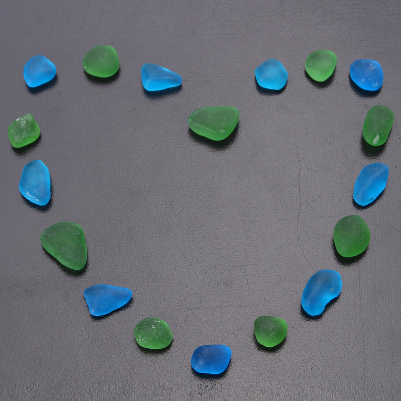 20Pcs Sea Beach Glass Beads Jewelry Vase Aquarium Fish Tank Decorations 12-18mm