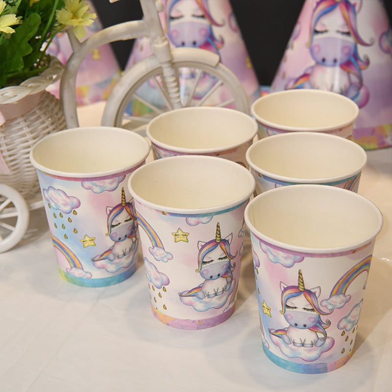 Cartoon Theme Party Tableware Supplies Kids Birthday Set Baby Shower Decorations