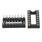 50pcs 16 Pins 2.54mm DIP Straight Plug Double Row Circular Hole IC Socket Connector Adapter