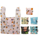 KCASA Flamingo Recycle Shopping Bag Eco Reusable Shopping Tote Bag Cartoon Floral Shoulder Folding Pouch Handbags Printing Kitchen Storage Tool