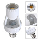 E27/B22 to E14/E27 PIR Motion Sensor Socket Light Bulb Adapter Lamp Holder AC110-240V