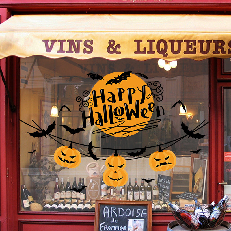 Miico XL625 Cartoon Sticker Halloween Sticker Wall Sticker Room Decoration - Trick Or Treat Pumpkin