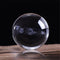 6cm Clear Glass Crystal Healing Ball Meditate Sphere Mascot Planet Space Decor