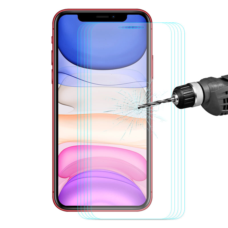 Enkay 5pcs 9H 0.26mm 2.5D Curved Full Coverage Tempered Glass Screen Protector for iPhone 11 / iPhone XR