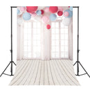 5x7FT Vinyl Balloon Windows Wood Floor Photography Backdrop Background Studio Prop