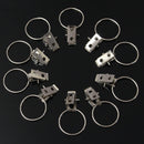 10pcs Metal Shower Curtain Rod Hook with Clip Bathroom Fitting