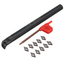 S12M-SDUCR07 12x150mm Lathe Turning Tool Holder With 10pcs DCMT0702 Carbide Inserts