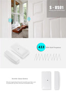 DS01 433MHz Wireless Door Windows Sensor Alarm with LED Indicator for Security System