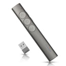 Vesine V9 Rechargeable Wireless Presenter Red Laser Flip Pen PPT Laser Page Pen Clicker Presentation Pen USB Remote Control Touch-Keys
