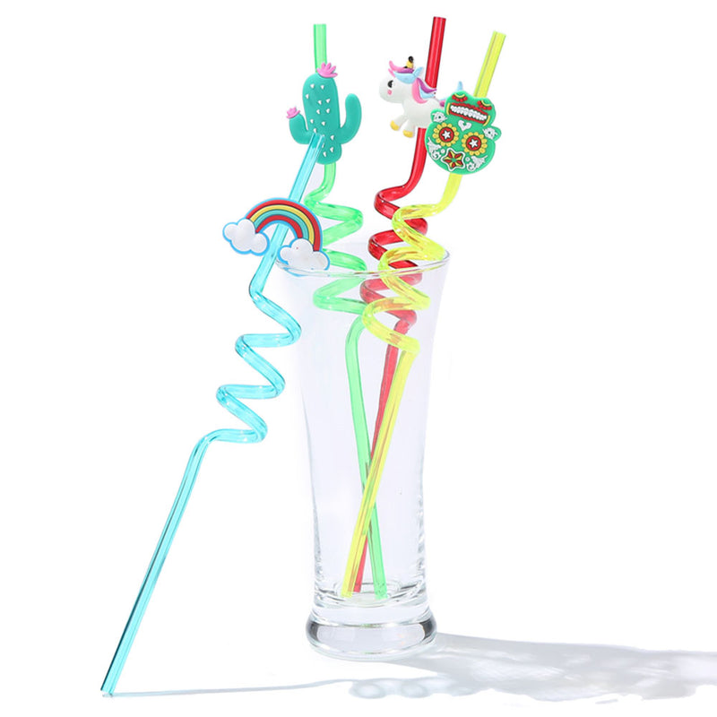 Honana Kitchen Drink Straw Cactus Cloud Owl Cartoon Styling Straw Birthday Party Restaurant Art Deco Sipper