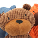 Short Plush Pet Dog Toy Bear Shaped Chew Squeaky Toys for Puppy Animal Playing Stuffed Pet Toys