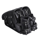 Motorcycle Saddlebags Rider Panniers Luggage with Kettle Bag Black Left/Right PU Leather Universal