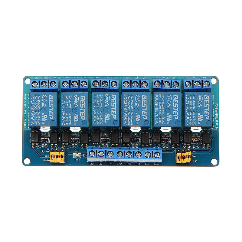 BESTEP 6 Channel 5V Relay Module High And Low Level Trigger