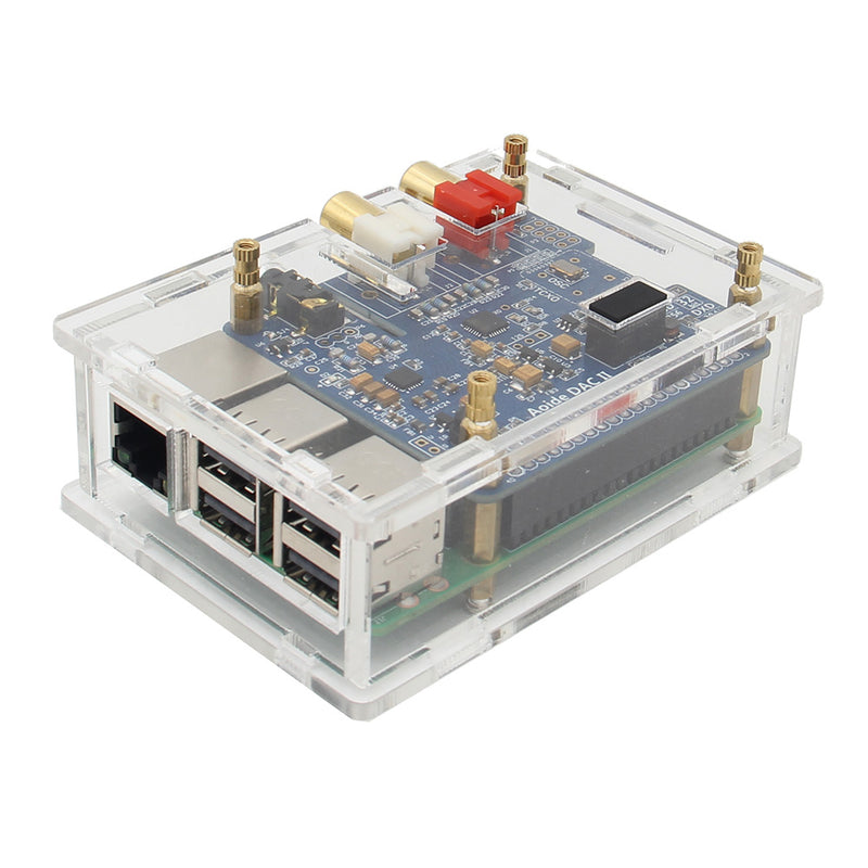 Transparent Acrylic Case For Raspberry Pi DAC II Hifi Sound Card