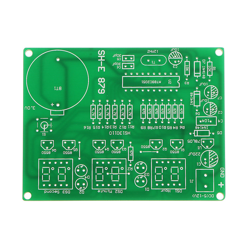 DIY 6 Digital LED Electronic DIY Clock Kit Electronic Component Parts 9V-12V AT89C2051