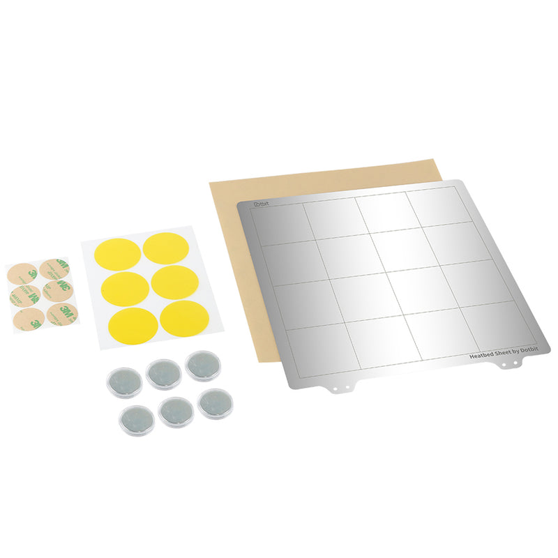 220*220mm Heated Bed Platform Hot Bed Steel Plate with Circular Magnet + Magnetic Sticker + PEI Sheet for Prusa I3 3D Printer