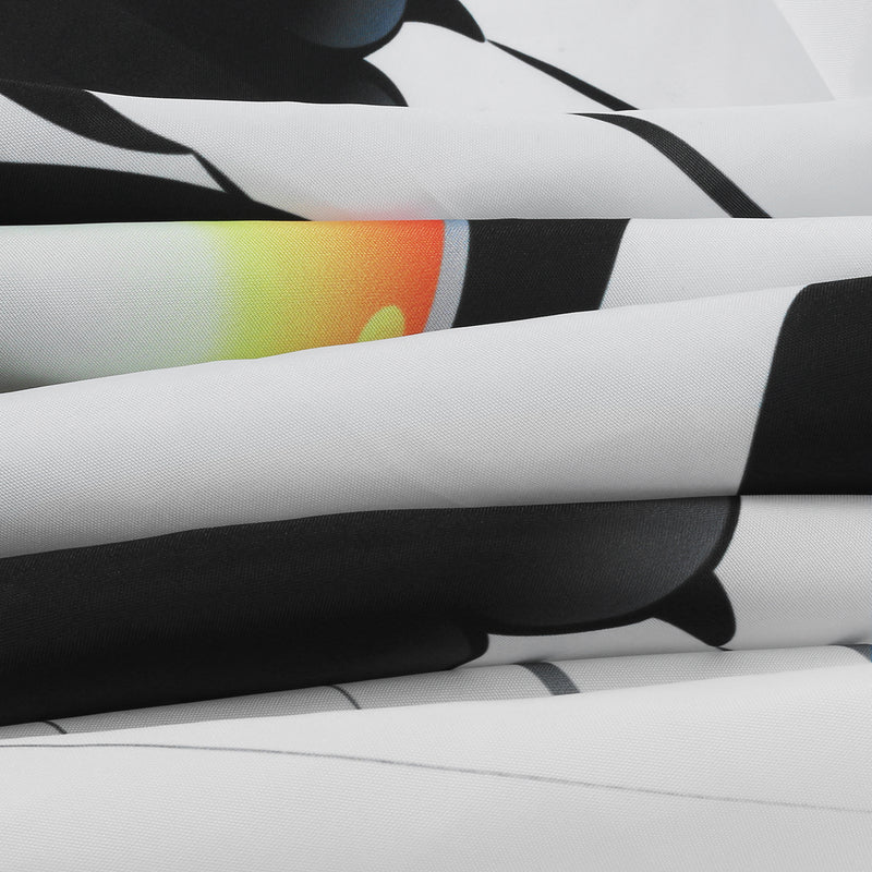 Cat Waterproof Polyester Shower Curtain Bathroom Bathmats Toilet Rugs Cover Mat