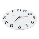 Reverse Anti Wall Clock Modern Backwards Time Run Counter Clockwise Wall Watch