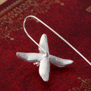 925 Silver Earrings Tassel Flowers Elegant Earrings