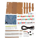 DIY 51 MCU 4 Heart-shaped LED Flash Electronic Kit With Music and Case