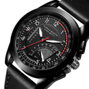 HANNAH MARTIN BN02 Men Quartz Watch Fashion Fake Dial Leather Strap Military Sport Watch