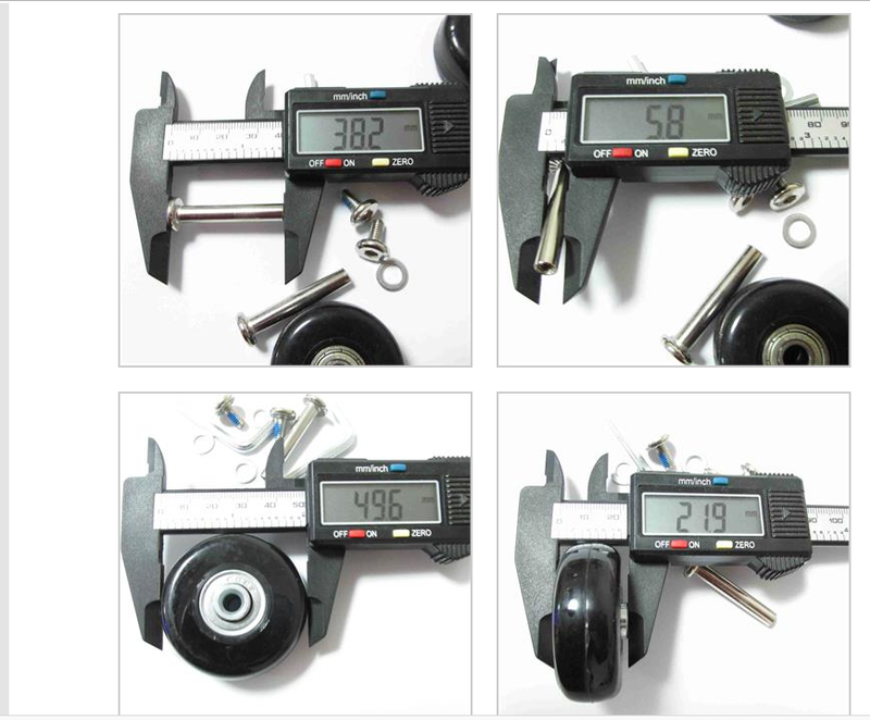 2pcs  Luggage Suitcase Replacement Wheels Axles Deluxe Repair 5022mm