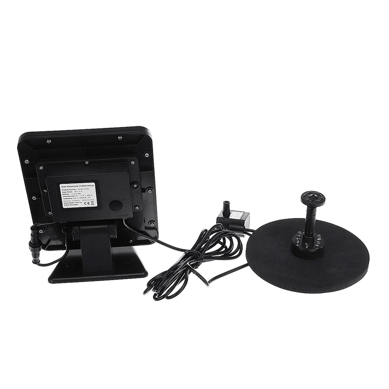 1.5W 180L/H LED Solar Fountains Pump Pond Pool Fish Tank Bird Bath Water Pump built in Battery Floating Kit with 4 Sprinkler Heads