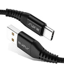 RAXFLY Hi-Tensile 2.1A Braided Type C Fast Charging Data Cable 1M For Oneplus 5t 6 Xiaomi 6 Mi A1