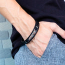 Simple Men's Note Leather  Multi-layer Woven Bracelet