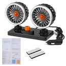 12V/24V Electric Van Car Dual Head Cooling 360 Oscillating Dashboard Air Fan