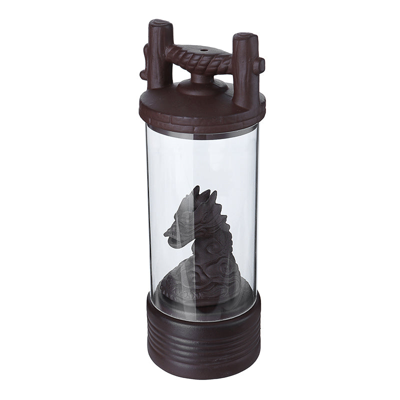 Dragon Backflow Incense Burner Auspicious Glass Cover Tearoom Ornaments Ceramic Crafts Home Decor Incense Stove Wedding Gift