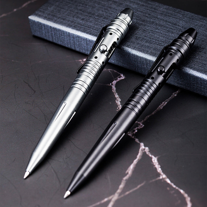 Outdoor Aluminum Alloy Tungsten Steel Head Tactical Pen Self De-fense Anti-wolf Protection Pen Survival Safe Security Tool