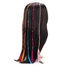 55cm Colourful Diamond Synthetic Fiber Hair Braid Extensions Halloween