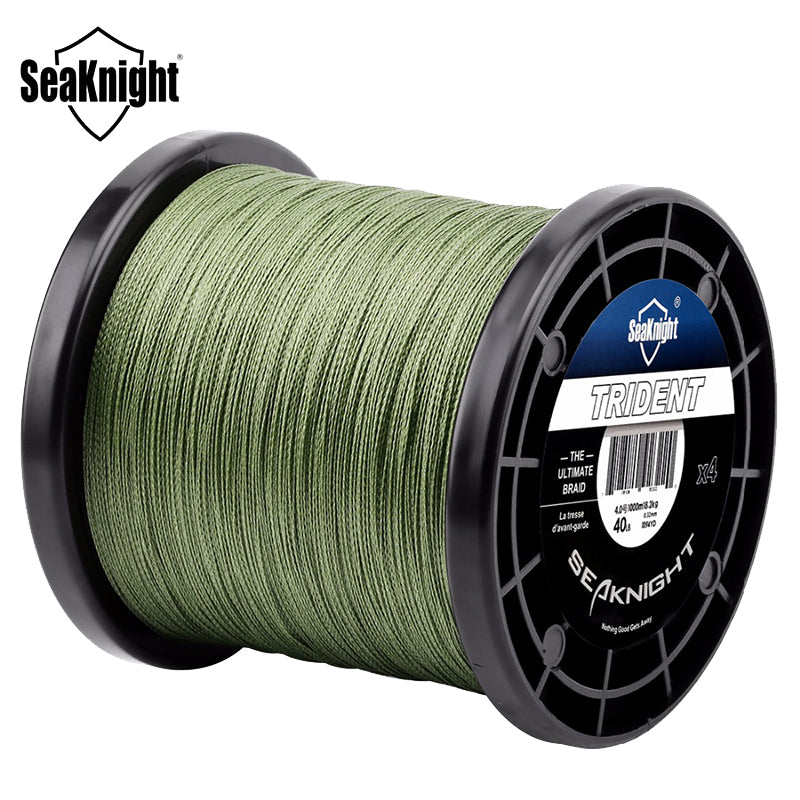 SeaKnigt TRIDENT 1000M 15-60LB PE Braided Fishing Line 4 Strands Super Power Fishing Wire