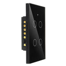 Type 120 AC 100-250V 4 Way WiFi Smart Home Wall Touch Switch Work With Alexa Google Assistant IFTTT