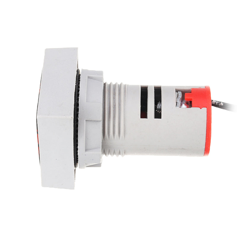 10pcs Mini Crystal Film Square Red LED Digital Thermometer Signal Light AC 50-380V 220V Temperature Meter Indicator Range -20-200 with 1m Sensor